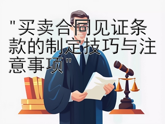 买卖合同见证条款的制定技巧与注意事项