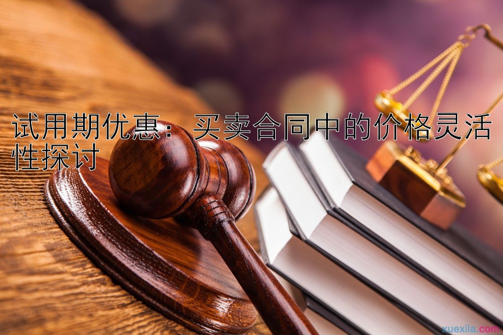 试用期优惠：买卖合同中的价格灵活性探讨