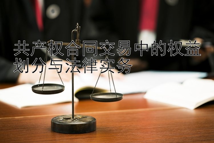 共产权合同交易中的权益划分与法律实务