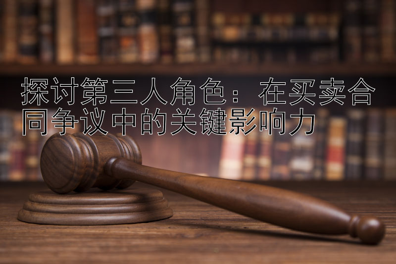 探讨第三人角色：在买卖合同争议中的关键影响力