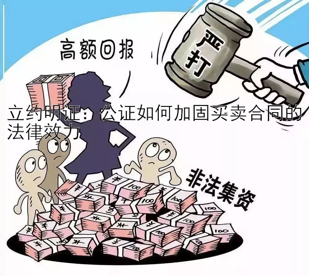 立约明证：公证如何加固买卖合同的法律效力