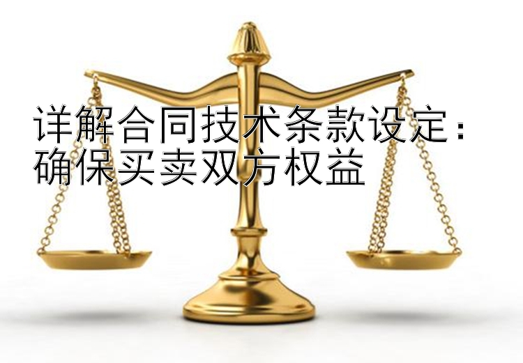 详解合同技术条款设定：确保买卖双方权益