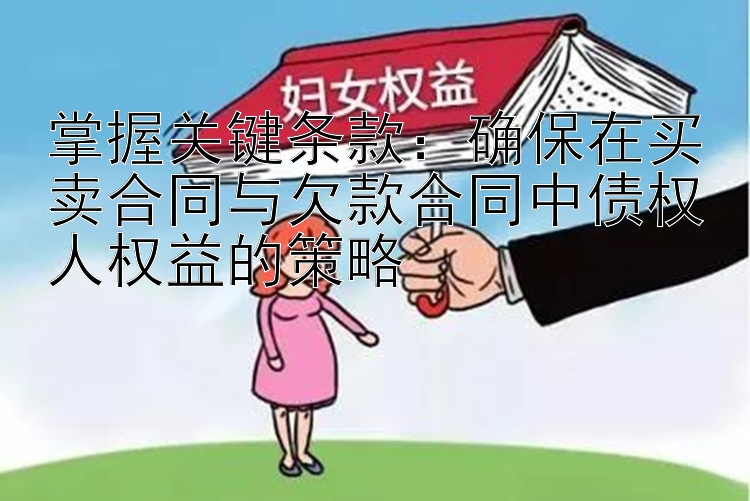 掌握关键条款：确保在买卖合同与欠款合同中债权人权益的策略