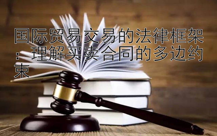 国际贸易交易的法律框架：理解买卖合同的多边约束