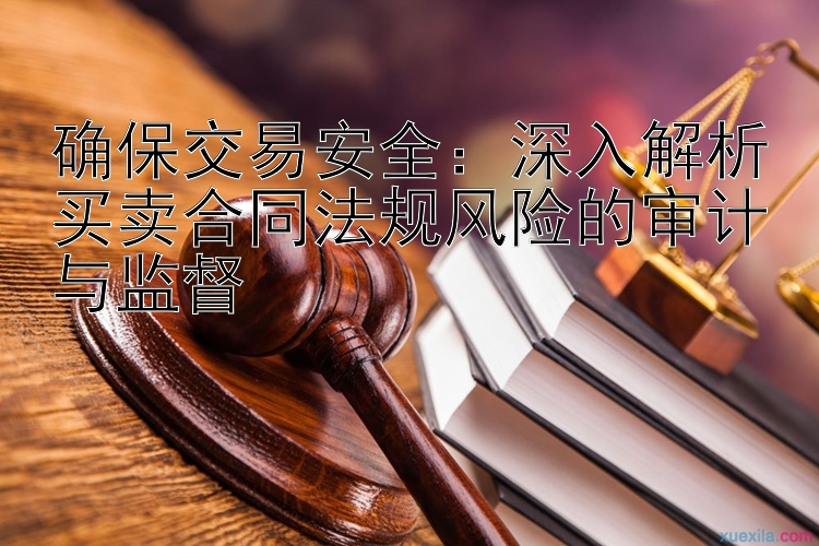 确保交易安全：深入解析买卖合同法规风险的审计与监督