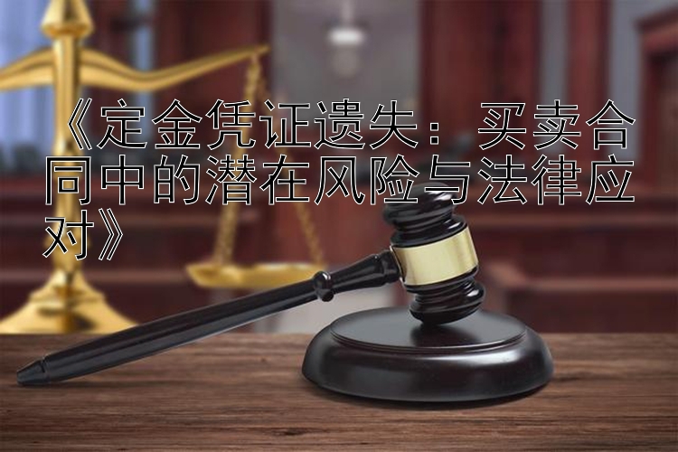 《定金凭证遗失：买卖合同中的潜在风险与法律应对》