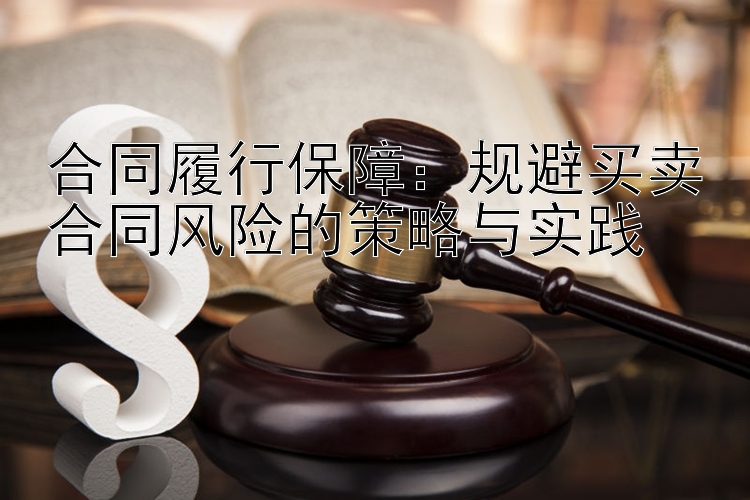 合同履行保障：规避买卖合同风险的策略与实践