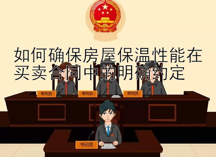 如何确保房屋保温性能在买卖合同中的明确约定