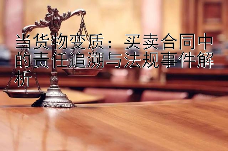 当货物变质：买卖合同中的责任追溯与法规事件解析