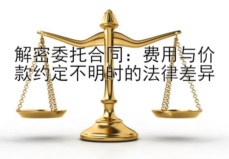 解密委托合同：费用与价款约定不明时的法律差异