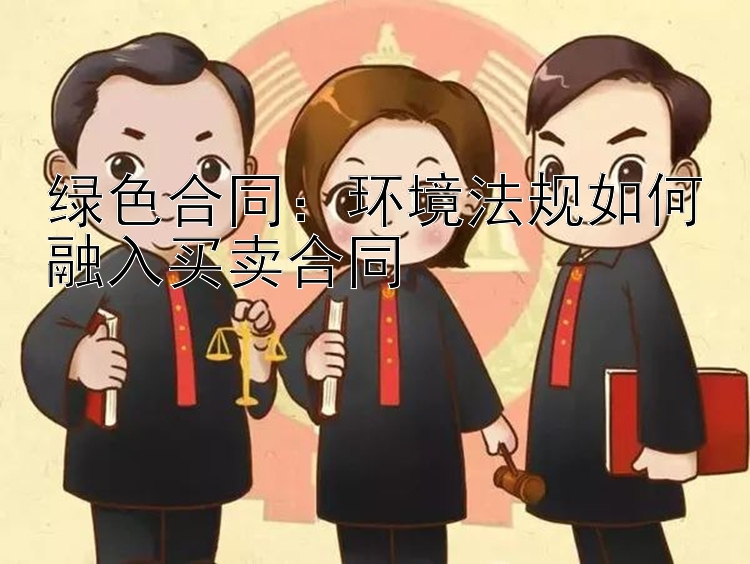 绿色合同：环境法规如何融入买卖合同