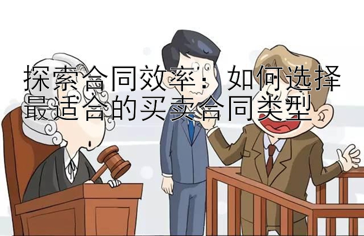 探索合同效率：如何选择最适合的买卖合同类型