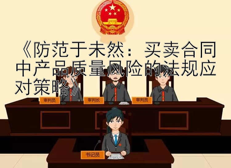 《防范于未然：买卖合同中产品质量风险的法规应对策略》