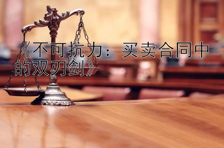 《不可抗力：买卖合同中的双刃剑》