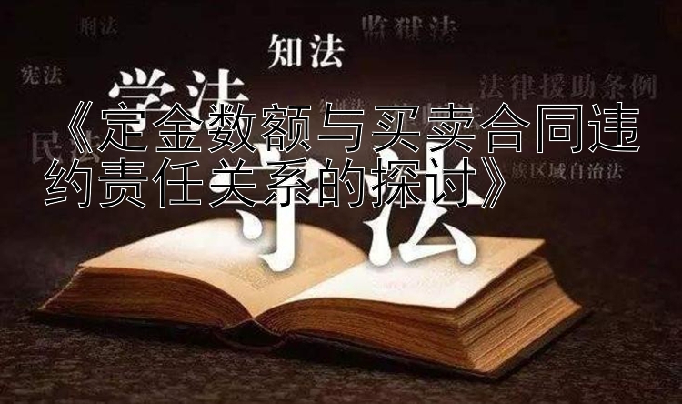 《定金数额与买卖合同违约责任关系的探讨》