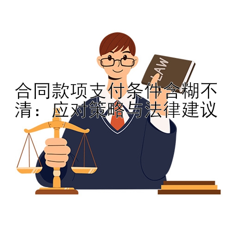 合同款项支付条件含糊不清：应对策略与法律建议