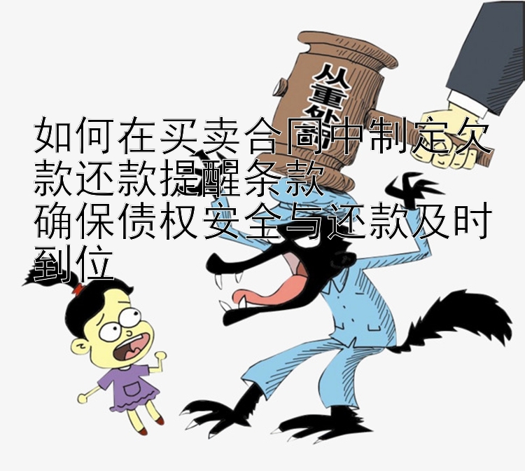 如何在买卖合同中制定欠款还款提醒条款  
确保债权安全与还款及时到位