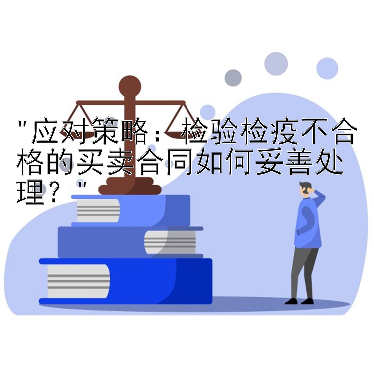 应对策略：检验检疫不合格的买卖合同如何妥善处理？